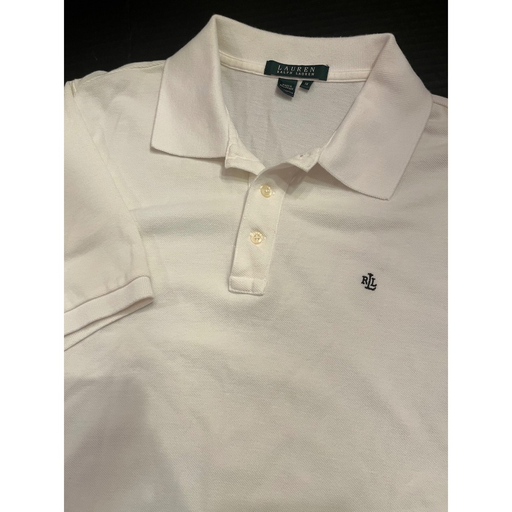 Lauren Ralph Lauren Mens White Cotton Pique Short Sleeve Polo Shirt 1X